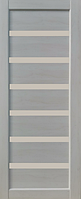 Двері міжкімнатна KDF Briston колекція Liberti колір бук шале скло сатин (ліннея)