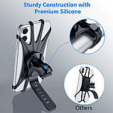 Тримач для телефону на кермо велосипеда BM-46, силіконовий, помаранчевий, фото 3