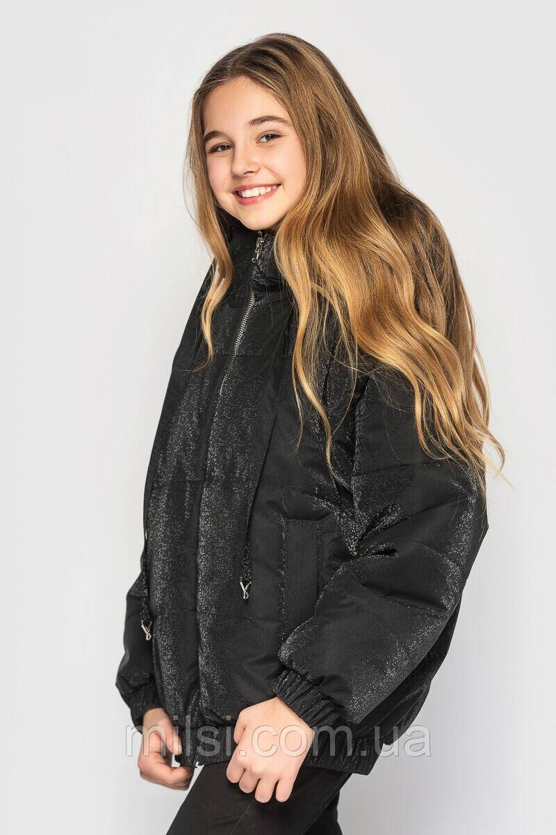 Куртка осіння дитяча 146 Cvetkov "Глорія" чорний