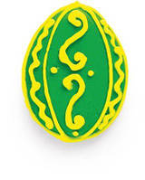 Кондитерский декор украшение на пасху пасхальное яйцо с орнаментом, зеленый
