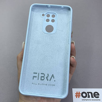 Чохол для Xiaomi Redmi Note 9 щільний з мікрофіброю чохол на телефон сяомі редмі нот 9 блакитний sfa, фото 3