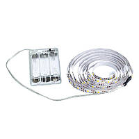 Светодиодная лента (полоса) | гирлянда 40 LED фонариков | 100cм | на пальчиковых батарейках AA | белая
