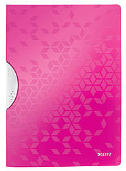 Папка з кліпом Leitz WOW ColorClip, A4 PP, колір "рожевий металік", арт.41850023