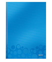Блокнот WOW A5 в клітинку, колір синій металік