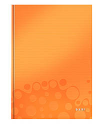 Блокнот WOW A5 в клітинку, колір помаранчевий металік