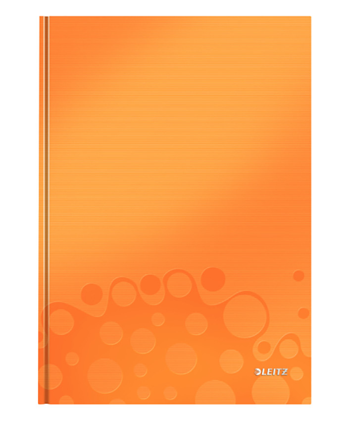 Блокнот WOW A4 в клітинку, колір помаранчевий металік