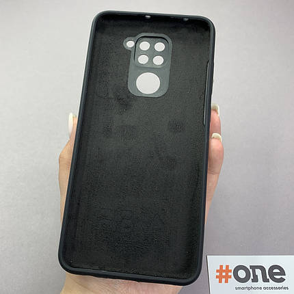 Чохол для Xiaomi Redmi Note 9 щільний з мікрофіброю чохол на телефон сяомі редмі нот 9 чорний sfa, фото 3