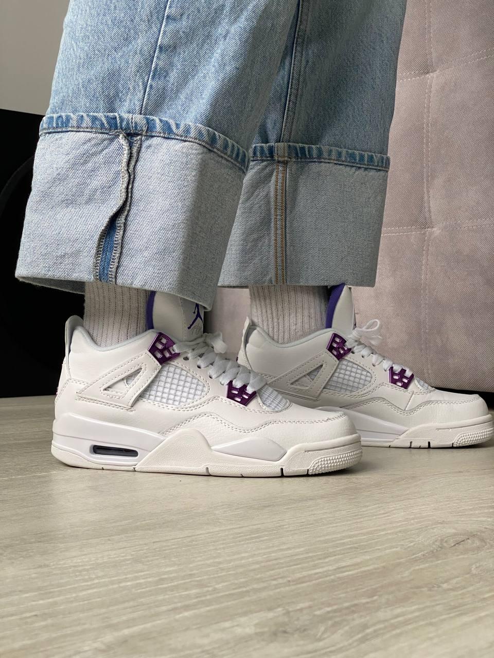 Кроссівки жіночі Nike Air Jordan Retro 4 на кожен день. Кросси для дівчат Найк Аір Джордан 4 Ретро.