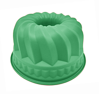 Силіконова форма для мусових десертів "Кекс із втулкою" | зелений | Україна