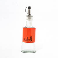 Бутылка с дозатором для хранения масла и уксуса | оранжевая | 18.5x6.5см