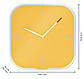 Настінний годинник зі скляним циферблатом Leitz Cosy, жовтий, фото 2