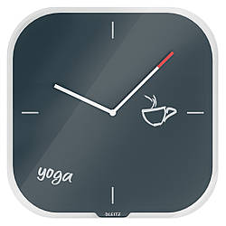 Настінний годинник зі скляним циферблатом Leitz Cosy, сірий