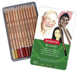 Набір акварельних олівців (віддітнки шкіри) Derwent Academy™ Watercolour Skintones, уп/12шт