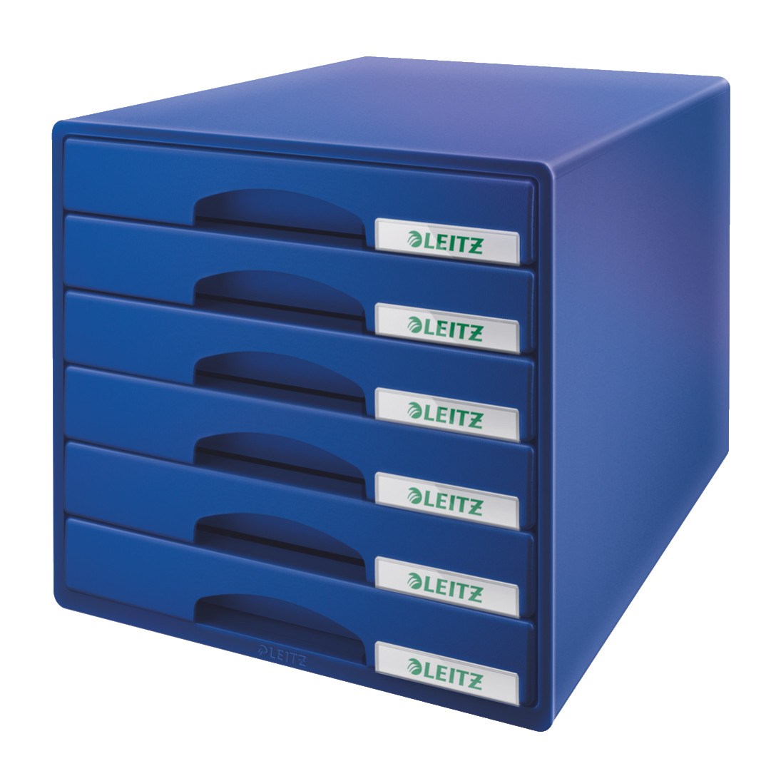 Настільний короб з 6 шухлядами Leitz PLUS, синій, арт.5212-00-35
