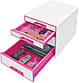 Настільний короб з 4 шухлядами WOW CUBE, рожевий, арт.5213-20-23, фото 4