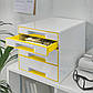 Настільний короб з 4 шухлядами WOW CUBE, жовтий, арт.5213-20-16, фото 4