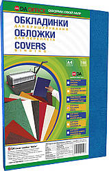 Обкладинка картонна DELTA COLOR 230гр/м2 A4 синий уп/100шт TM DA