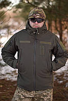 Куртка тактическая Softshell софтшел флисовая куртка армейская военная олива/хаки 46 размер ВСУ