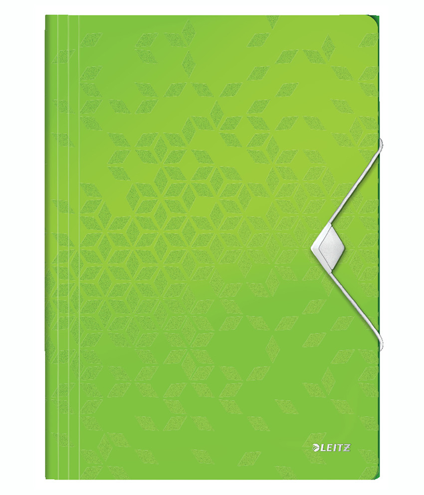 Папка на резинці Leitz WOW, A4 PP, колір "зелений металік" арт. 4599-00-54