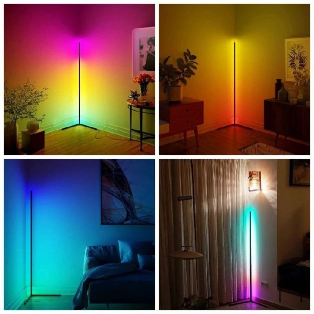 Кутова лампа торшер LED RGB Bluetooth із сенсорним пультом і керування застосунком Corner Light