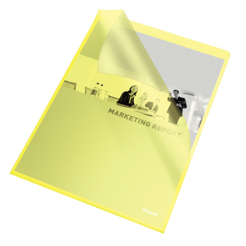 Папка-куток Esselte Standard A4 PP 115мкм 25шт. колір "жовтий", арт. 60836