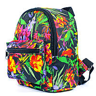 Детский маленький разноцветный рюкзак с цветочным принтом 0011