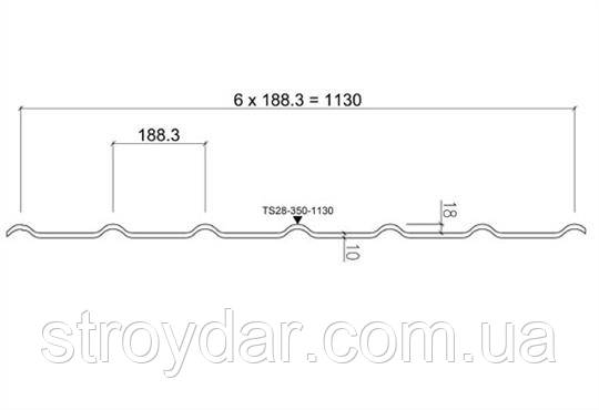 Металлочерепица Ruukki Decorrey 30 (Polyester Matt) 0,5 мм цвета группы BASIC - фото 5 - id-p298581676