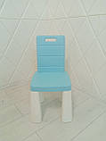 Набір столик + 3 стільця бірюзовий з білими ніжками ТМ DOLONI, фото 8