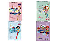 Блокнот на пружині зверху TRAVEL GIRLS, А6, 40 арк., карт.обкл., KIDS Line ZB.12136 ish