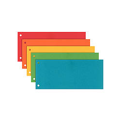 Розділювачі сторінок-закладки картонні Esselte ассорті, (5 кольорів по 20 шт), 100 штук.арт.624450