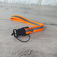 Брелок світловідбивний 19 см*1 см Жовтогарячий (KG-6507), фото 3