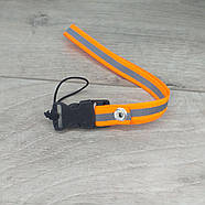 Брелок світловідбивний 19 см*1 см Жовтогарячий (KG-6507), фото 4