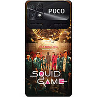 Силіконовий бампер чохол для Xiaomi Poco C40 з картинкою Гра в кальмара