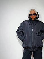 Трендова жіноча куртка бомбер на утеплювачі модні кольори Gva2349, фото 2