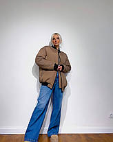 Трендова жіноча куртка бомбер на утеплювачі модні кольори Gva2349, фото 3