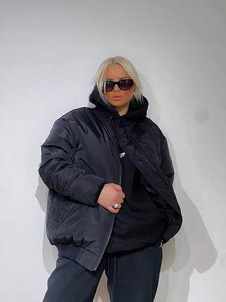 Трендова жіноча куртка бомбер на утеплювачі модні кольори Gva2349, фото 1