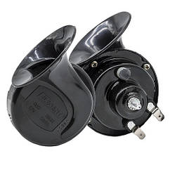 EL 100 740 / Cигнал звуковий "равлик" 12V 2-тоновий, чорний