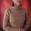 Жіночий срібний ланцюжок ромб. Біла цепочка на шию срібло 925, фото 2