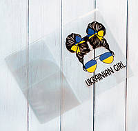 Обложка на паспорт книжку :: Украинская девушка (патриотический принт 113)