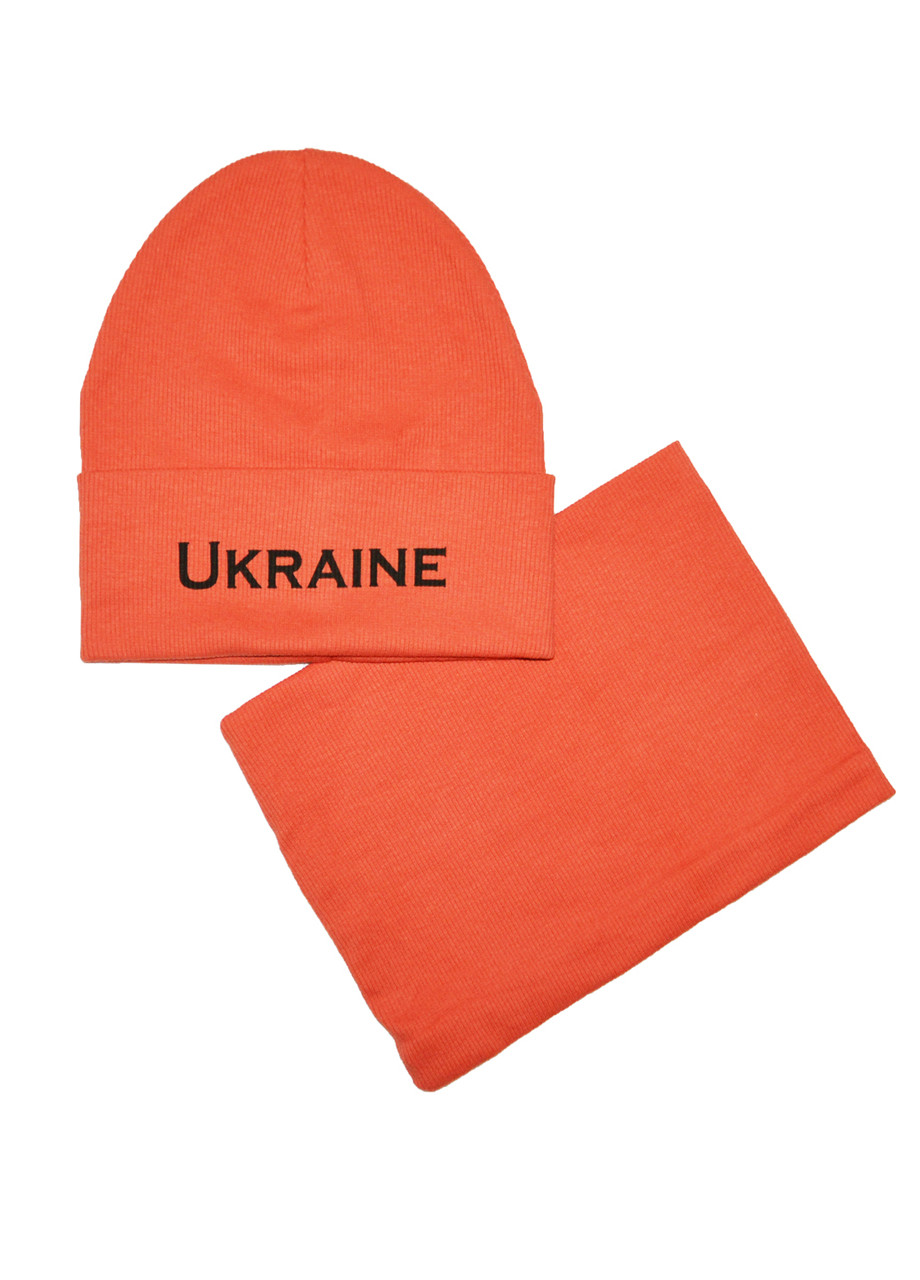 Набір (шапка, шарф-хомут) дитячий 1-7 років демісезонний УКРАЇНА 50/52