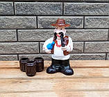 Набір для алкоголю у вигляді "Гуцул" на 1 літр з рюмочками - крутий подарунок та ідея для декору