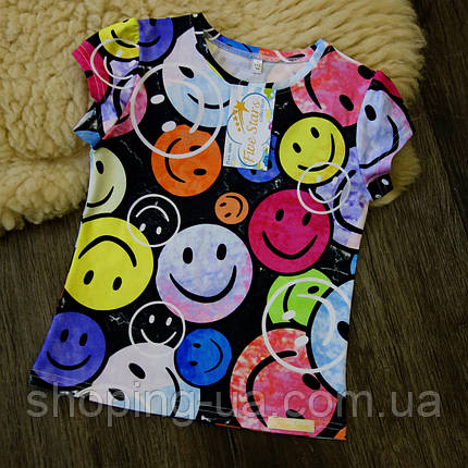 Дитяча футболка кольорові смайли Five Stars 10670-134p, фото 2