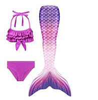 Дитячий купальник для дівчинки костюм хвіст русалки для плавання на зріст 110-150
