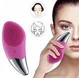 Електрична силіконова щітка-масажер для чищення особи Sonic Facial Brush BR-020 масаж підтяжка, фото 4