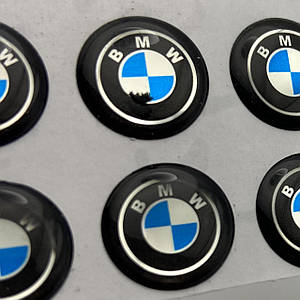 Наклейка на ключ 14 мм БМВ bmw метал під склом