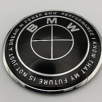 Наклейка для колпачков с логотипом Bmv Бмв 56 мм наклейки Юбилей 50 лет performance M power черная металл