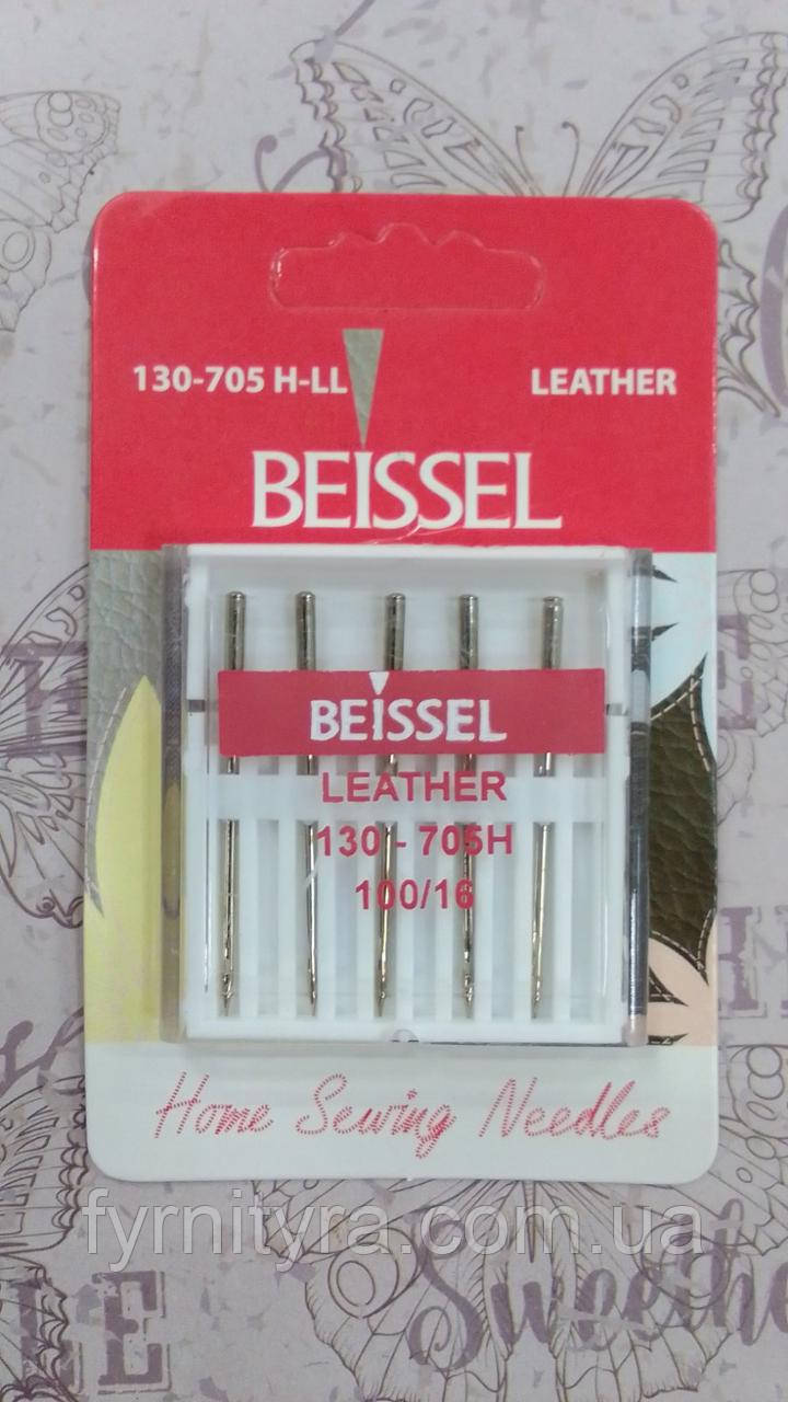 Голки для шкіри № 100/16 "Beissel" Leather пр-во Німеччина (уп 5 шт) для побутових швейних машин