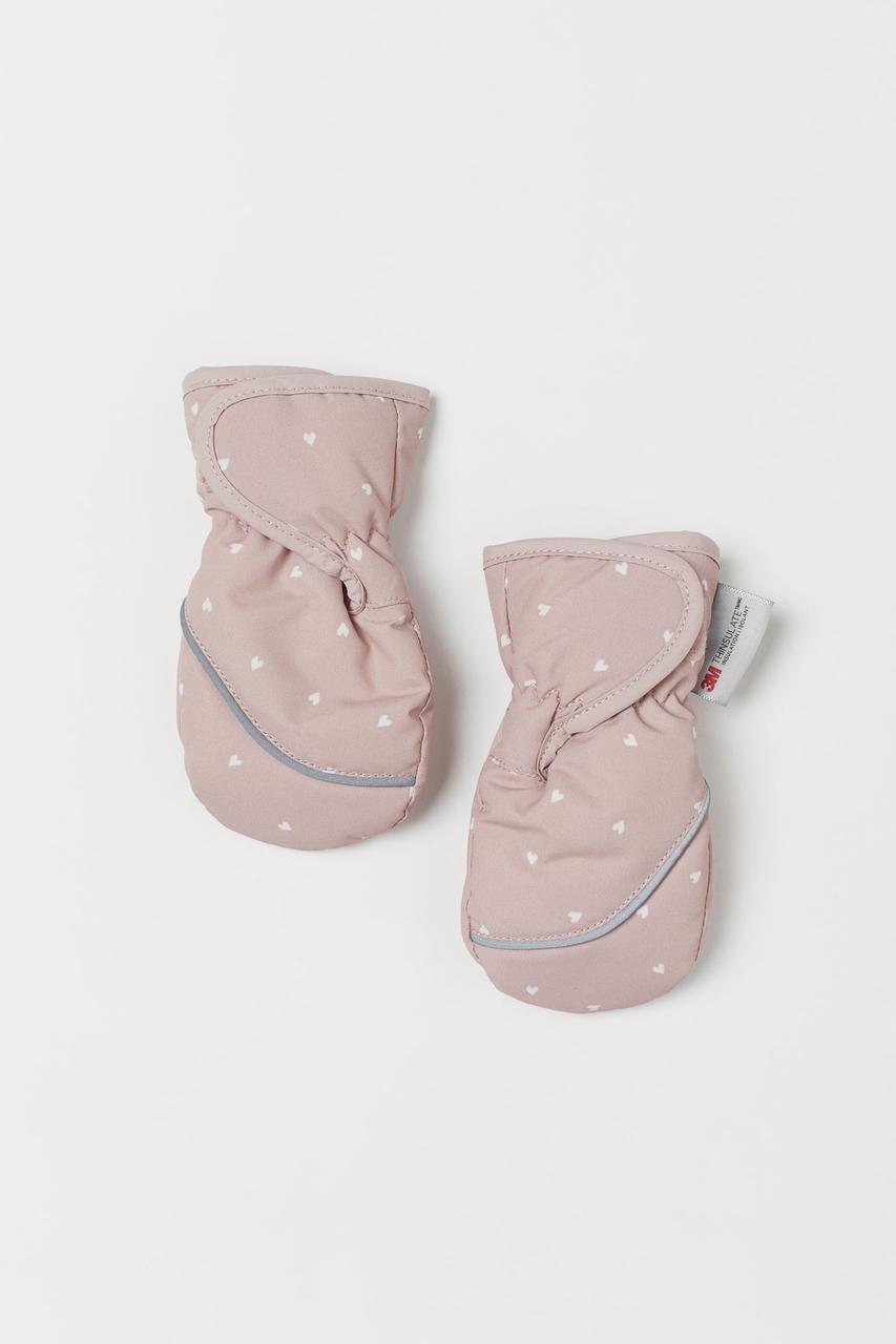 Рукавиці-краги дитячі чорного кольору H&M 2-6 місяці, фото 1