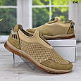 Кросівки чоловічі мокасини літні сітка пісочного кольору Dago Style 3542, фото 2