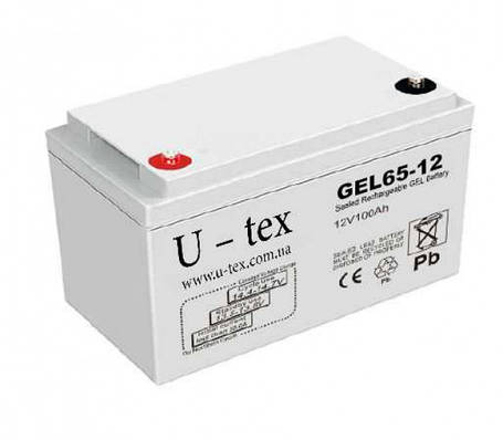 U-tex 12В / 65 Ah GEL, фото 1